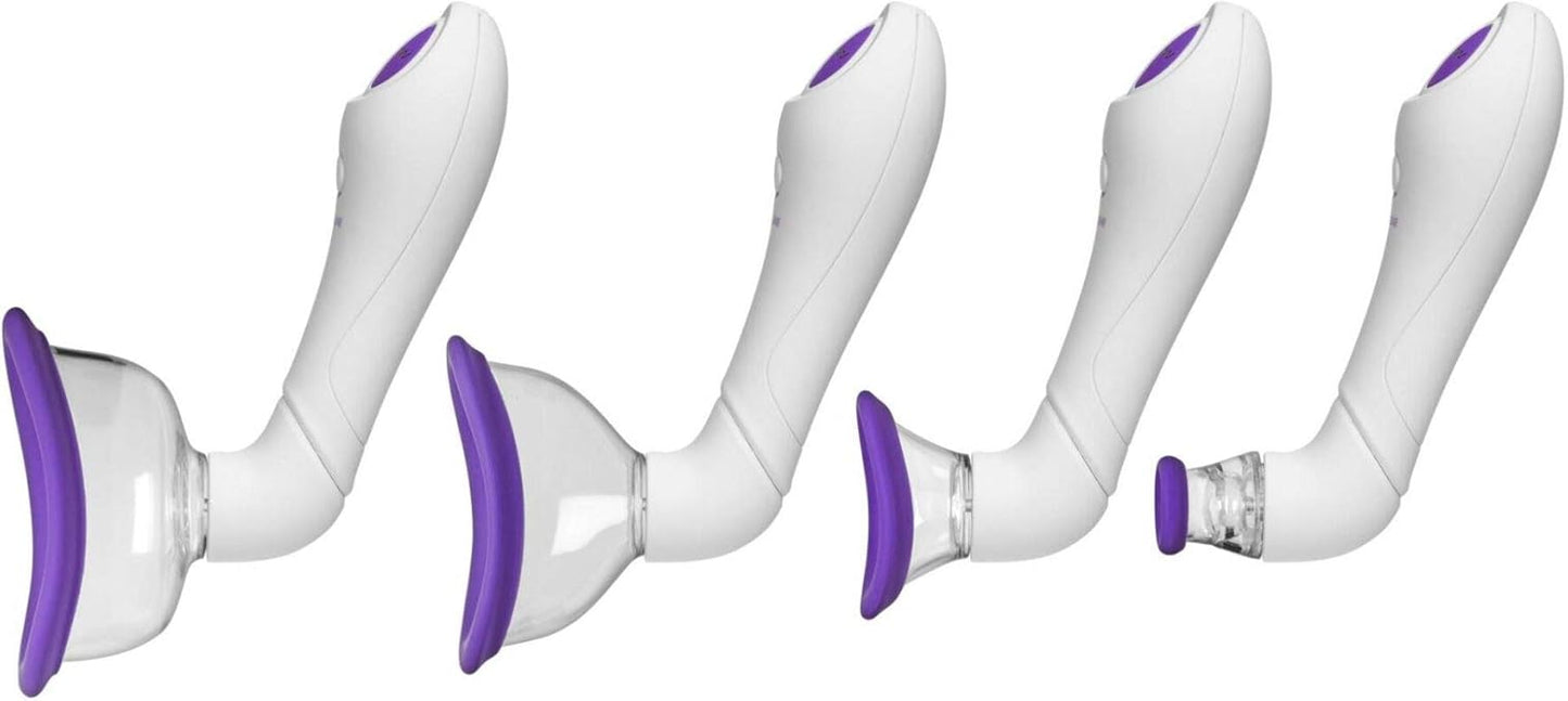 Bloom Intimate Vibrating Pussy Pump Rechargeable Purple/white - Vibrators - www.Coyha.com