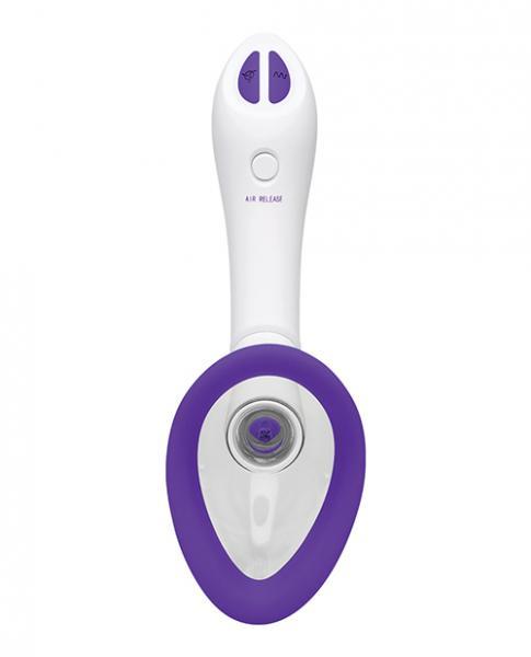 Bloom Intimate Vibrating Pussy Pump Rechargeable Purple/white - Vibrators - www.Coyha.com