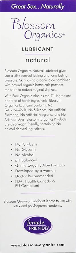 Blossom Organics Natural Lubricant 4oz - Lubes & Lotions - www.Coyha.com