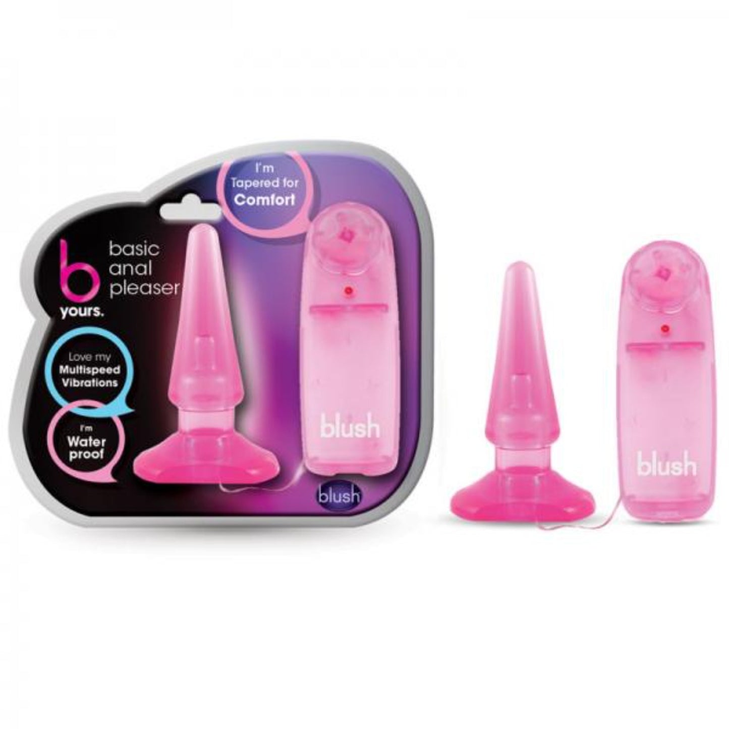 Blush Anal Pleaser Pink Vibrating Anal Butt Plug - Anal Toys - www.Coyha.com