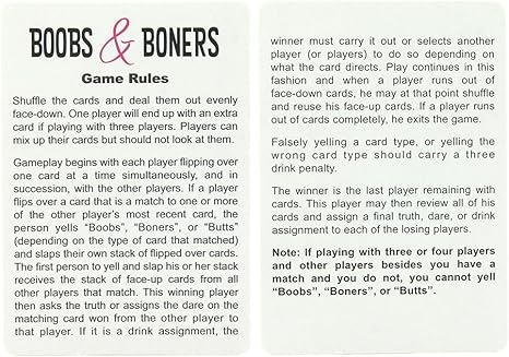 Boobs & Boners Card Game - Extras - www.Coyha.com