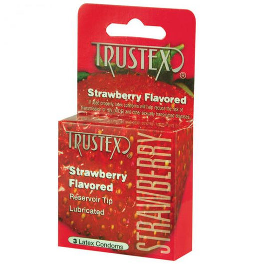 Trustex Flavored Condoms Strawberry 3 Pack - Extras - www.Coyha.com