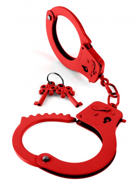 Fetish Fantasy Designer Metal Handcuffs - Red - Bondage - www.Coyha.com