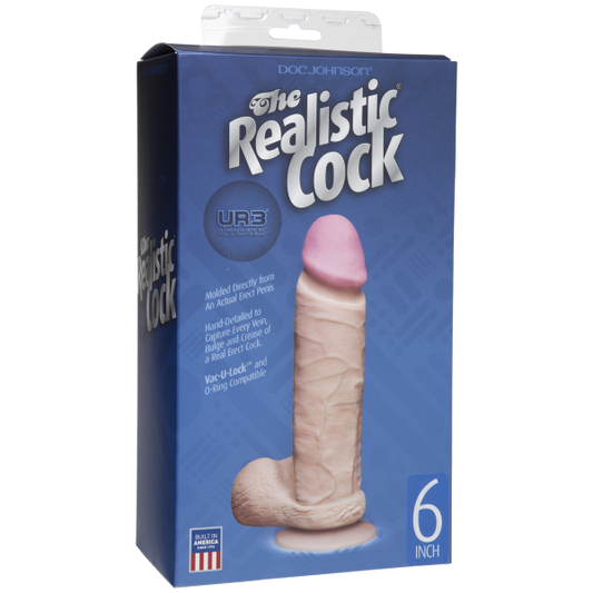 The Realistic Cock Ultraskyn 6 Inch - Beige - Dildos - www.Coyha.com