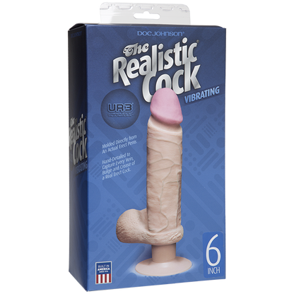 The Realistic Cock - Ur3 - Vibrating 6 Inch White - Vibrators - www.Coyha.com