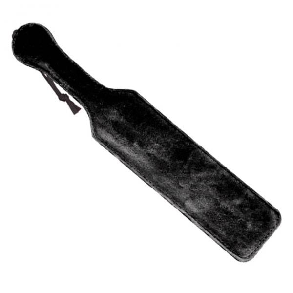 Leather Paddle With Black Fur - Bondage - www.Coyha.com