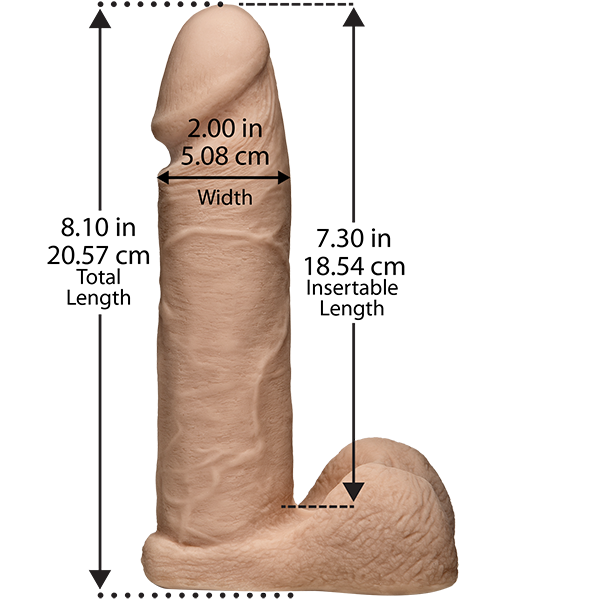 Vac-U-Lock 8in Ultraskyn Dildo with Ultra Harness - Beige - Dildos - www.Coyha.com