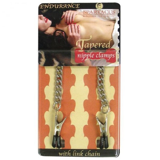 Rubber Tipped Nipple Clamps With Curbed Chain - Bondage - www.Coyha.com