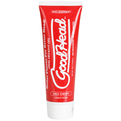 Goodhead Oral Delight Gel Wild Cherry 4oz - Lubes & Lotions - www.Coyha.com