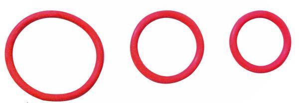 Spartacus Cock Ring Set (3 Rubber Enhancers/red) - Men's Toys - www.Coyha.com