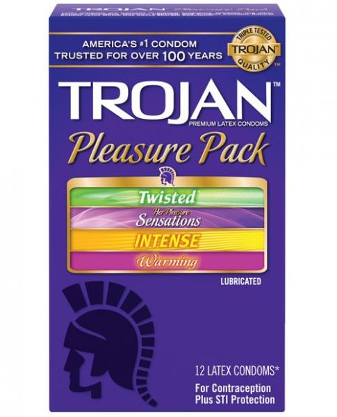 Trojan Condom Pleasure Pack 12 Pack - Extras - www.Coyha.com