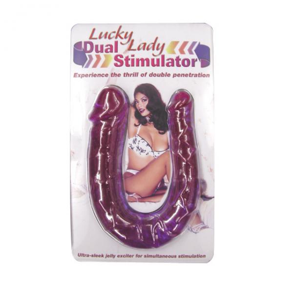 Lucky Lady Dual Stimulator Purple Double Dong - Dildos - www.Coyha.com