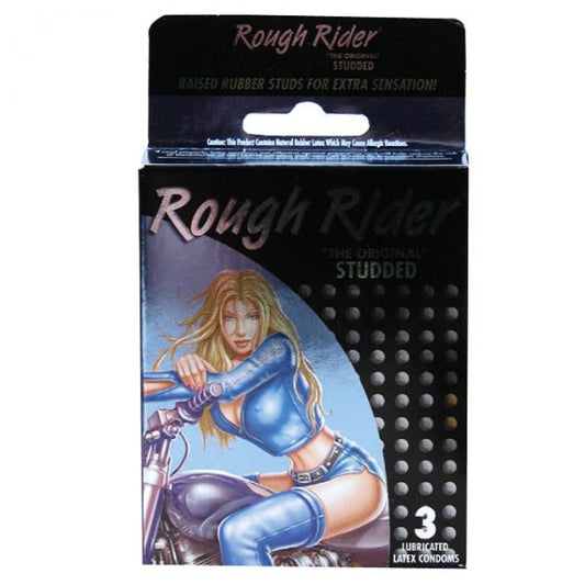 Rough Rider Studded Latex Condoms 3 Pack - Extras - www.Coyha.com