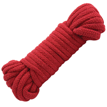 Japanese Style Bondage Rope Cotton Red 32 Feet - Bondage - www.Coyha.com