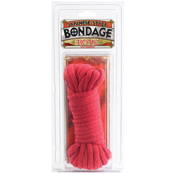 Japanese Style Bondage Rope Cotton Red 32 Feet - Bondage - www.Coyha.com