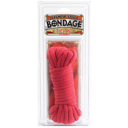 Japanese Style Bondage Rope Cotton Red 32 Feet - Bondage - www.Coyha.com