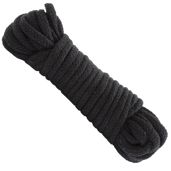 Japanese Style Bondage Rope Cotton Black 32 feet - Bondage - www.Coyha.com