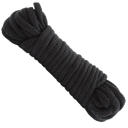 Japanese Style Bondage Rope Cotton Black 32 feet - Bondage - www.Coyha.com