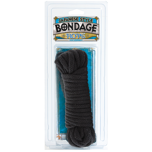 Japanese Style Bondage Rope Cotton Black 32 feet - Bondage - www.Coyha.com