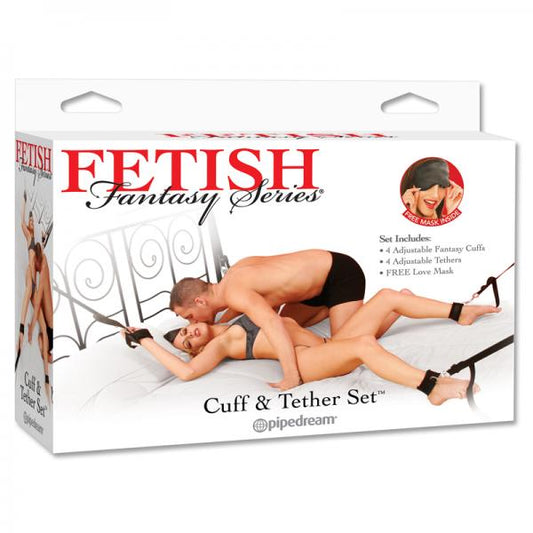 Fetish Fantasy Cuff and Tether Set Black - Bondage - www.Coyha.com