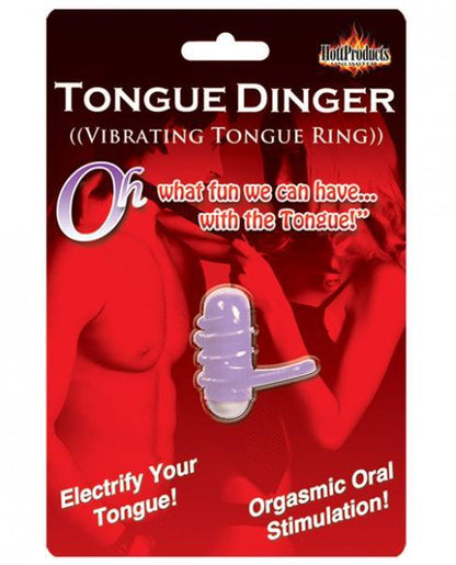 Tongue Dinger Vibrating Tongue Ring-Purple - Vibrators - www.Coyha.com