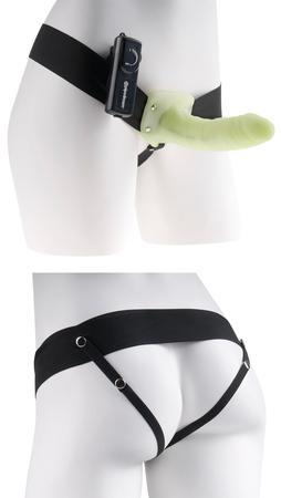 Fetish Fantasy Vibrating Hollow Strap-On Glow In The Dark - Men's Toys - www.Coyha.com