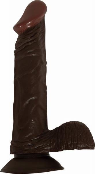 All American Whopper 8 inches Vibrating Dildo, Balls Brown - Vibrators - www.Coyha.com