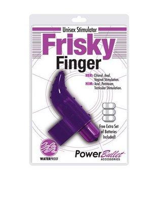 Frisky Finger Massager W/power Bullet Purple - Vibrators - www.Coyha.com