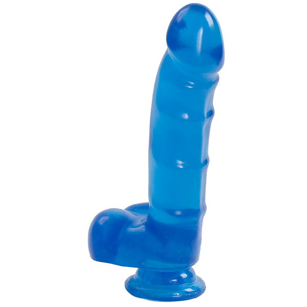 Jelly Jewels Cock Balls Suction Cup Sapphire Blue - Dildos - www.Coyha.com