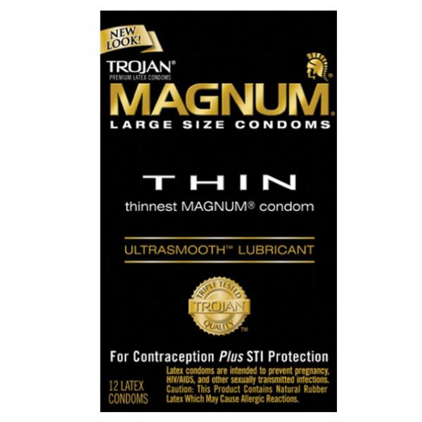 Trojan Magnum Thin Large Size Condoms With Ultrasmooth Lubricant - Extras - www.Coyha.com