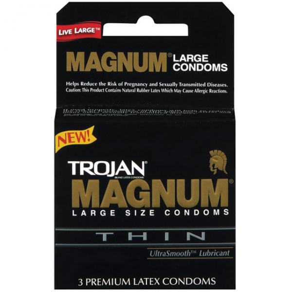 Trojan Magnum Thin Large Size Condoms With Ultrasmooth Lubricant - Extras - www.Coyha.com