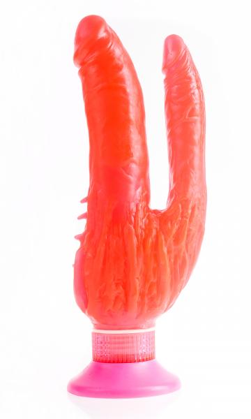 Waterproof Wall Bangers Double Penetrator Pink Suction Cup - Dildos - www.Coyha.com