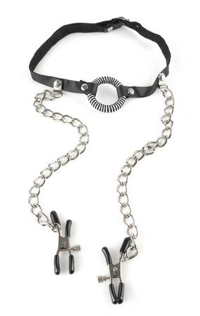 Fetish Fantasy O-Ring Gag With Nipple Clamps - Bondage - www.Coyha.com