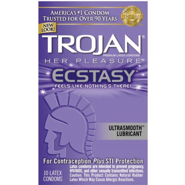 Trojan Ecstasy Her Pleasure Condoms With Ultrasmooth Lubricant - Extras - www.Coyha.com