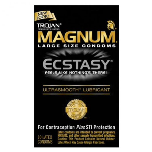 Trojan Ecstasy Magnum Condoms With Ultrasmooth Lubricant - Extras - www.Coyha.com