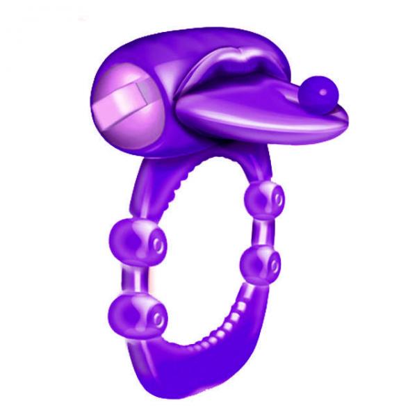 Xtreme Vibe Pierced Tongue Purple Ring - Men's Toys - www.Coyha.com