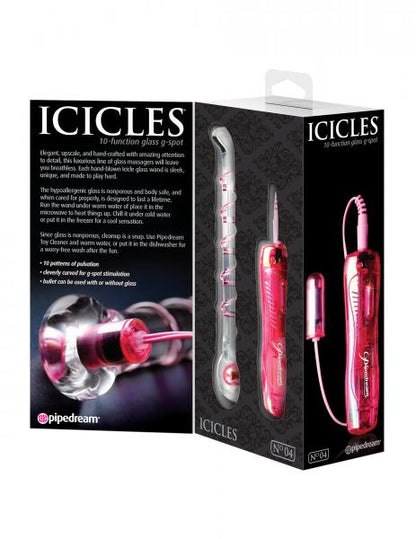 Icicles No 4 Glass Massager Clear - Vibrators - www.Coyha.com