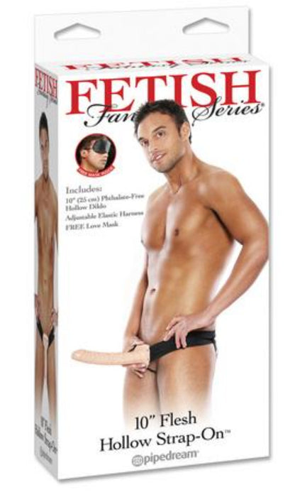 Fetish Fantasy 10 inches Hollow Strap On Beige - Men's Toys - www.Coyha.com