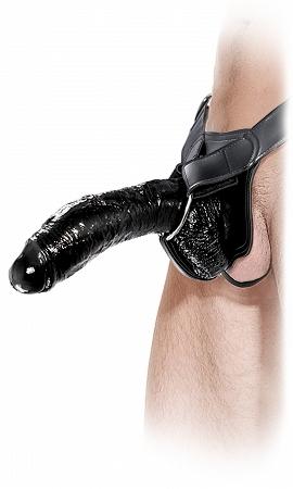 Fetish Fantasy Extreme Hollow Strap On Black 10 inches - Men's Toys - www.Coyha.com