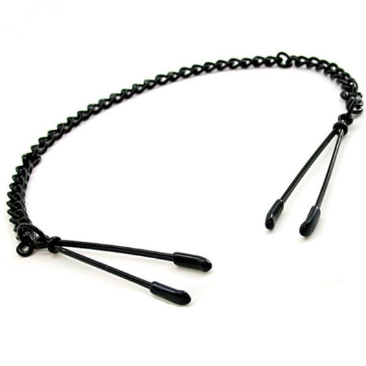 H2h Nipple Clamps Tweezer With Chain (black) - Bondage - www.Coyha.com