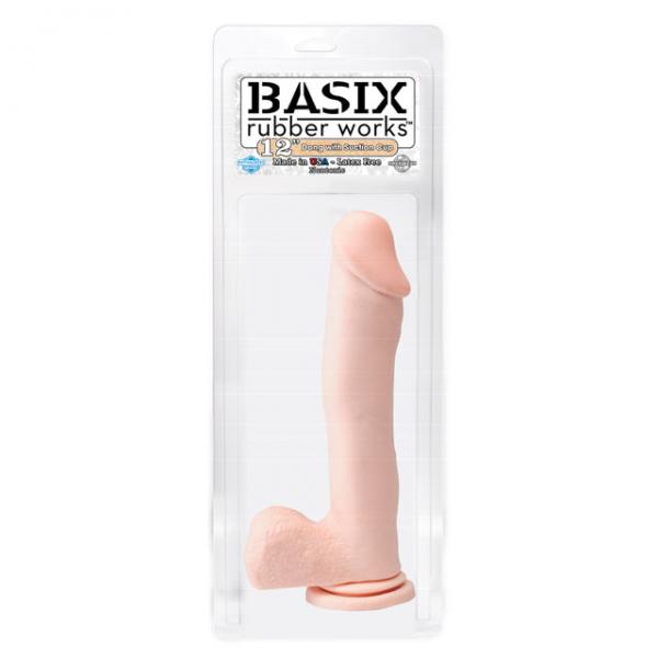 Basix Rubber Works Beige 12 inches Dildo With Suction Cup - Dildos - www.Coyha.com