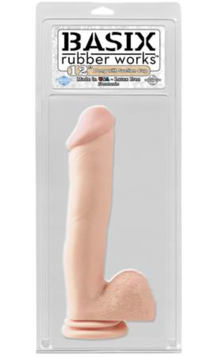 Basix Rubber Works Beige 12 inches Dildo With Suction Cup - Dildos - www.Coyha.com