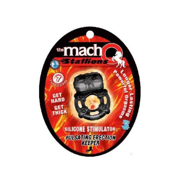 Macho Pulsating Erection Keeper (black) - Men's Toys - www.Coyha.com