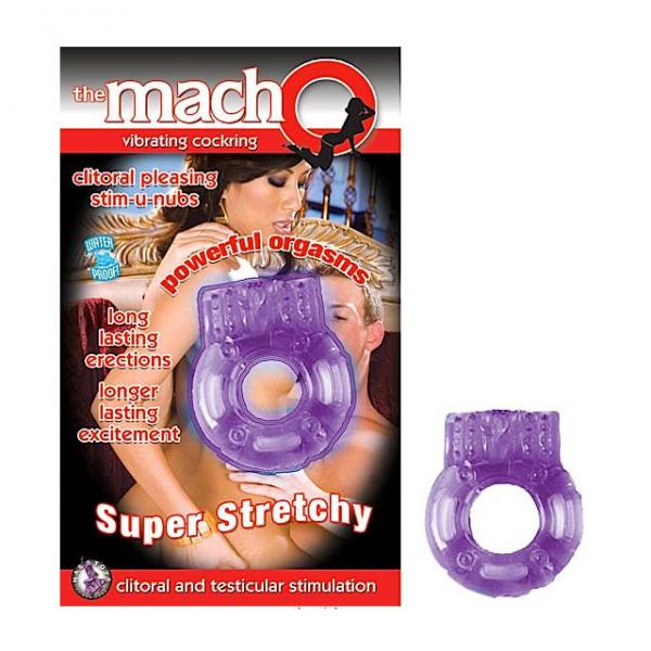 Macho Vibrating Cockring Purple - Men's Toys - www.Coyha.com