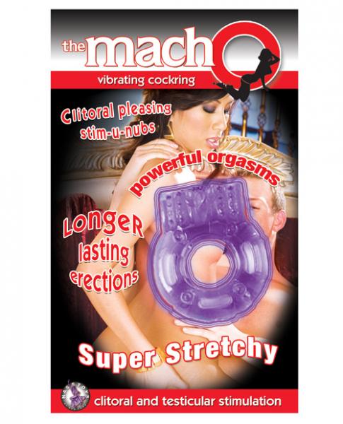 Macho Vibrating Cockring Purple - Men's Toys - www.Coyha.com