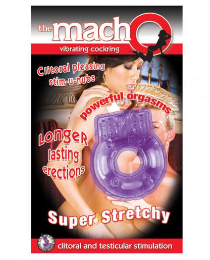 Macho Vibrating Cockring Purple - Men's Toys - www.Coyha.com