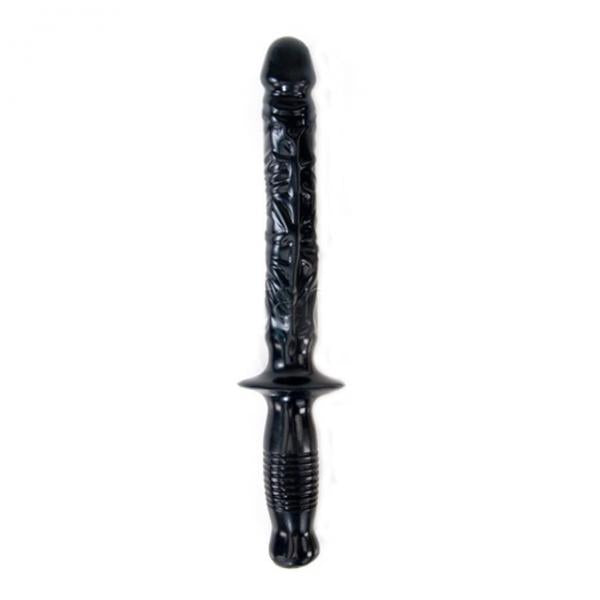 The Manhandler Black Dildo Baton Handle - Dildos - www.Coyha.com