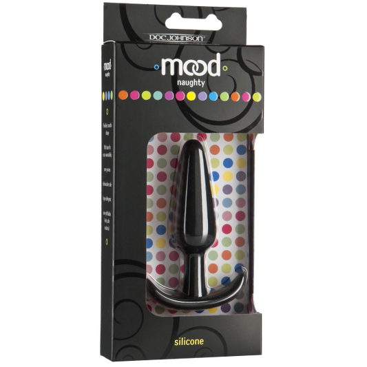 Mood Naughty Medium Black Silicone Butt Plug - Anal Toys - www.Coyha.com