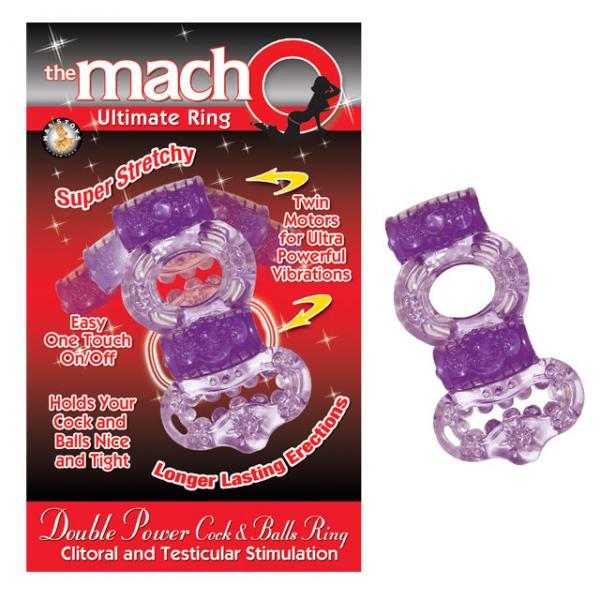 Macho 2x Power Cock/ball Ring (purple) - Men's Toys - www.Coyha.com