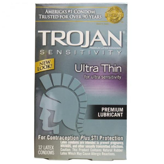 Trojan Sensitivity Ultra Thin Latex Condoms 12 Pack - Extras - www.Coyha.com